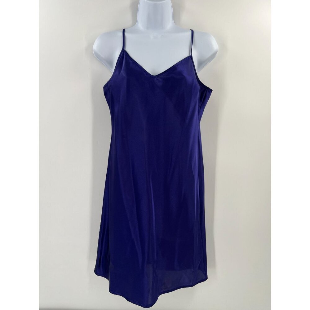 Trina Turk 8 Purple 100% Silk Slip Dress‎ Made in USA V-Neck Lingerie